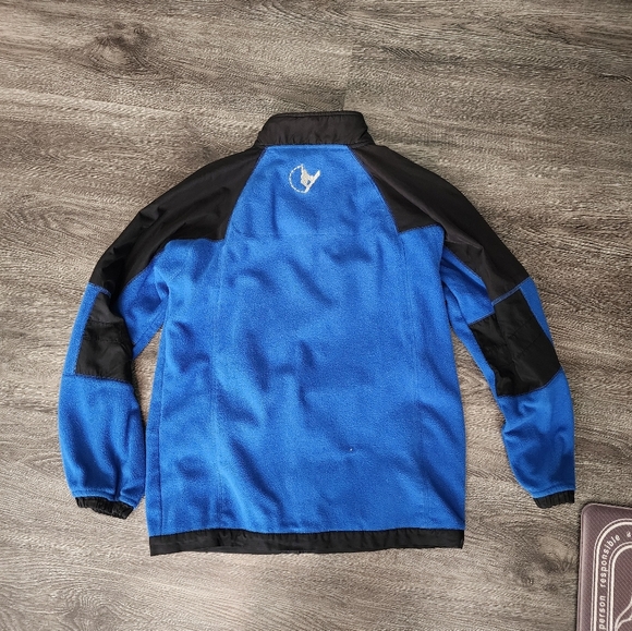 Athletic Works blue and black fleece zip-up jacket - Picture 2 of 8